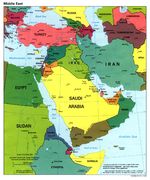 Mapa Politico de Oriente Medio 1998