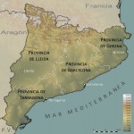 Mapa físico provincial de Cataluña