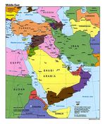 Mapa Politico de Oriente Medio 1995