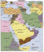 Mapa Politico de Oriente Medio 1992