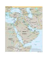 Mapa de Relieve Sombreado del Oriente Medio