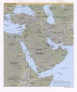 Mapa Físico del Oriente Medio 1999