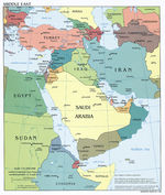 Mapa Politico del Oriente Medio 2008