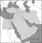 Mapa mudo de Oriente Medio