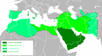 Mapa cronológico del Imperio Árabe 632-945