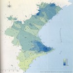 Precipitación media anual en la Comunidad Valenciana
