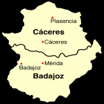 Mapa de Extremadura