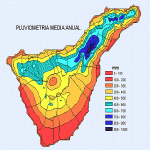 Precipitación media anual Isla Tenerife