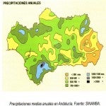 Precipitación media anual en Andalucía