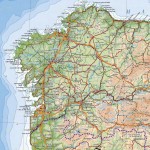 Mapa físico de Galicia