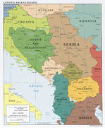 Mapa Politico de los Balcanes Occidental 2008