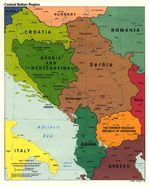 Mapa Politico de los Balcanes Occidental 1998