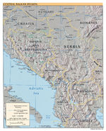Mapa Físico de los Balcanes Occidental 2007
