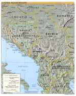 Mapa Físico de los Balcanes Occidental 2000