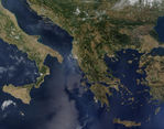 Mapa satelital de los Balcanes 2003