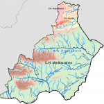 Mapa Físico del Departamento de Jinotega, Nicaragua