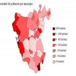 Densidad de población de la provincia de Cádiz 2007