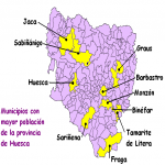 Municipios con mayor población de la provincia de Huesca