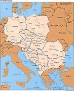Mapa Politico de Europa Central 1996