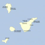 Mapa Mudo de la Provincia de Santa Cruz de Tenerife