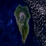 Imagen, Foto Satelite de la Isla de La Palma