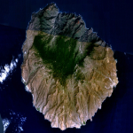 Imagen, Foto Satelite de la Isla La Gomera