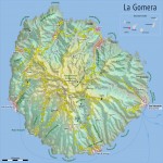 Maps of El Hierro Island physical-touristic map - mapa.owje.com