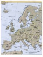 Mapa de Relieve de Europa 2001