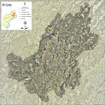 Mapa satelital con carreteras de la comarca de Alt Camp