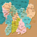 Mapa de carreteras de la Provincia de Orense