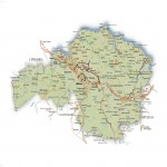 Mapa politico de Baden-Wurtemberg 2008 Alemania