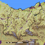 Mapa físico de Guipúzcoa 2008