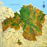Mapa físico de Vizcaya con sus ríos