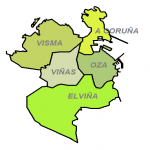 Las 4 parroquias del municipio y la ciudad de La Coruña