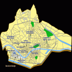 Mapa del Centro de la Ciudad de Shanghai, China