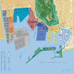 Mapa turístico del puerto de Barcelona