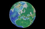 Mapa tectónico y batimétrico de Europa