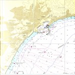 Carta náutica del puerto de Málaga