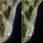 Imagen, Foto Satelite de Montañas del Golfo y de la Peninsula de Nicoya Norte, Costa Rica