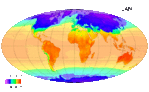 Temperatura media mensual en el Mundo 2009
