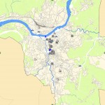 Mapa de Conductos, Fibras y Calles de Porto Alegre, Brasil