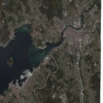 Mapa satelital de Pontevedra