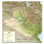 Mapa Físico de Irak 1999