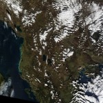 Vista satelital de Albania 2011