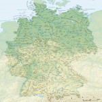 Mapa físico de Alemania 2008