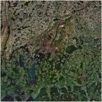 Vista satelital de la región de Múnich