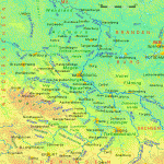 Mapa físico de Sajonia-Anhalt 2008