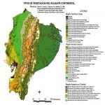 Mapa deTipos de vegetación del Ecuador 1999