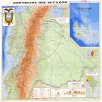 Mapa físico del Ecuador 1985