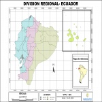 Mapa de Division regional del Ecuador 2009